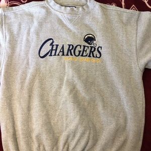 Retro Style Logo Athletic Chargers Sweater